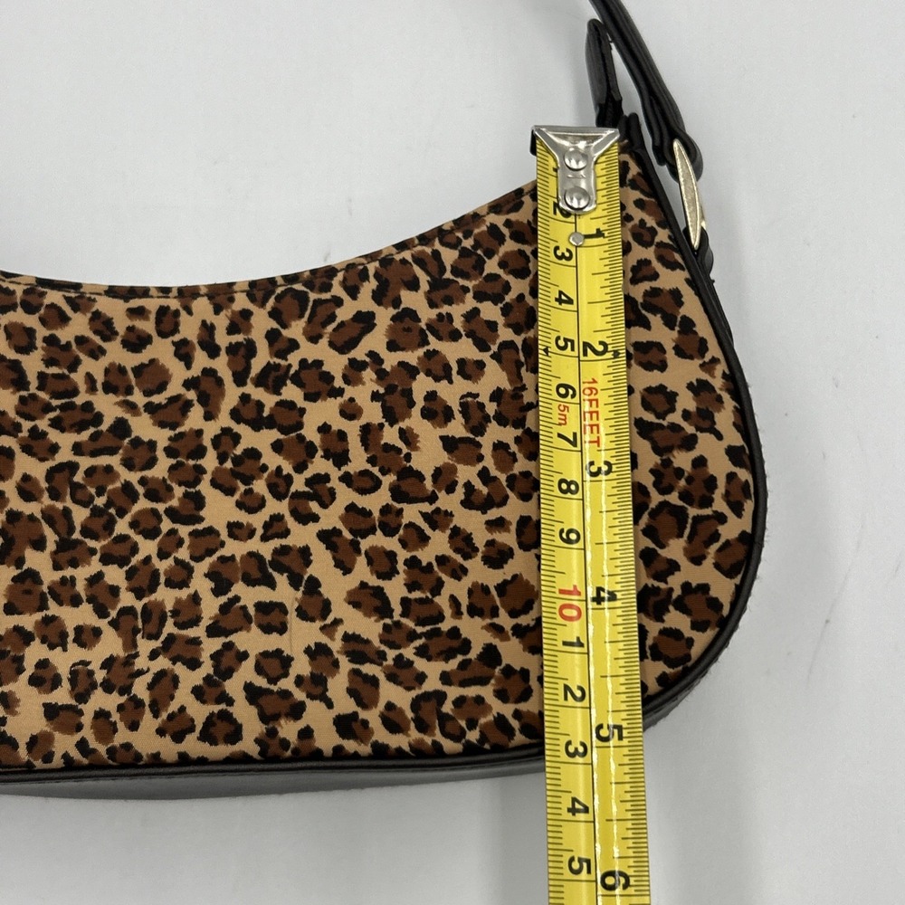 Leopard Print Vintage 90's Y2K Mini Bag Purse Handbag Liz Claiborne Canvas Purse - Picture 8 of 12